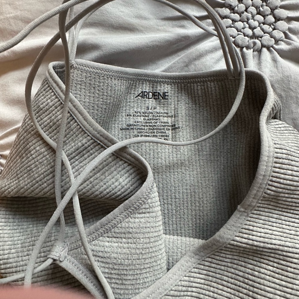 Ardene Light Gray Ribbed Knit Top - Picture 2 of 2